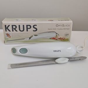 KRUPS OptiSlice Electric Knife Meat Slicer Slice Carve Self Sharpening Model 371